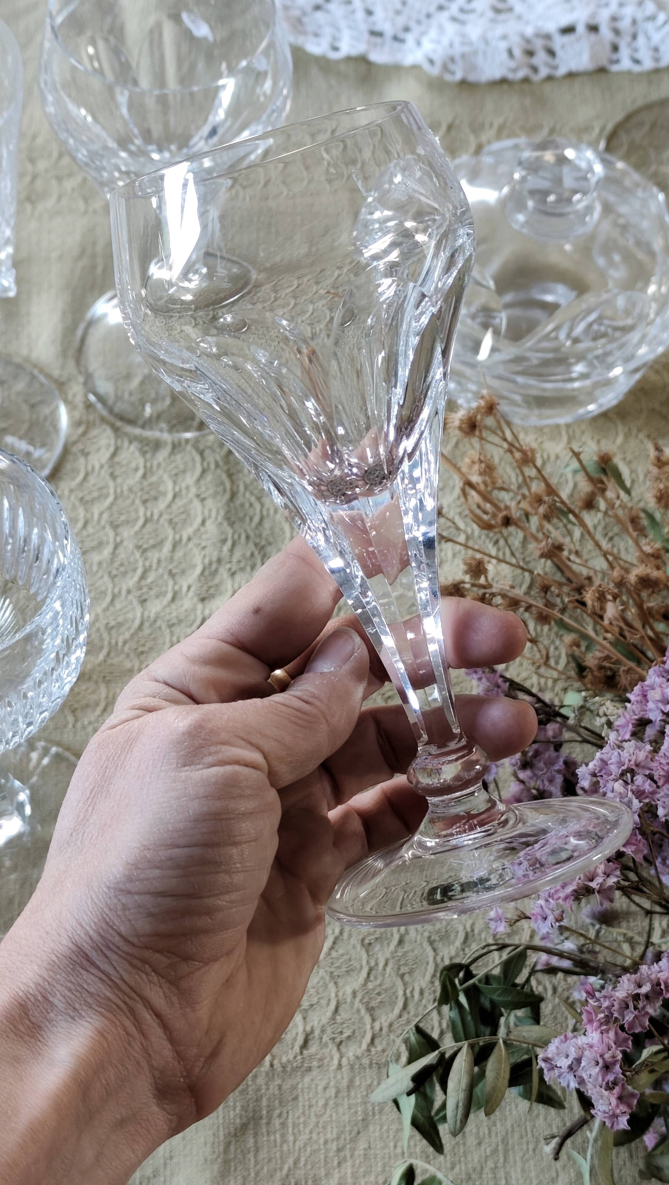 Magnificent mismatched crystal glassware set