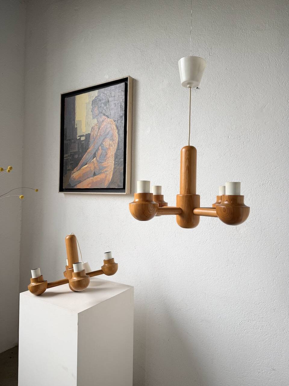 Paire de suspensions Ikea en pin 1980