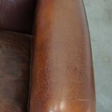 Set of 2 design armchairs made of sheepskin