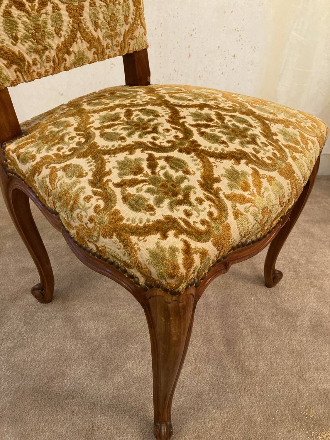 Louis XV style upholstered chairs