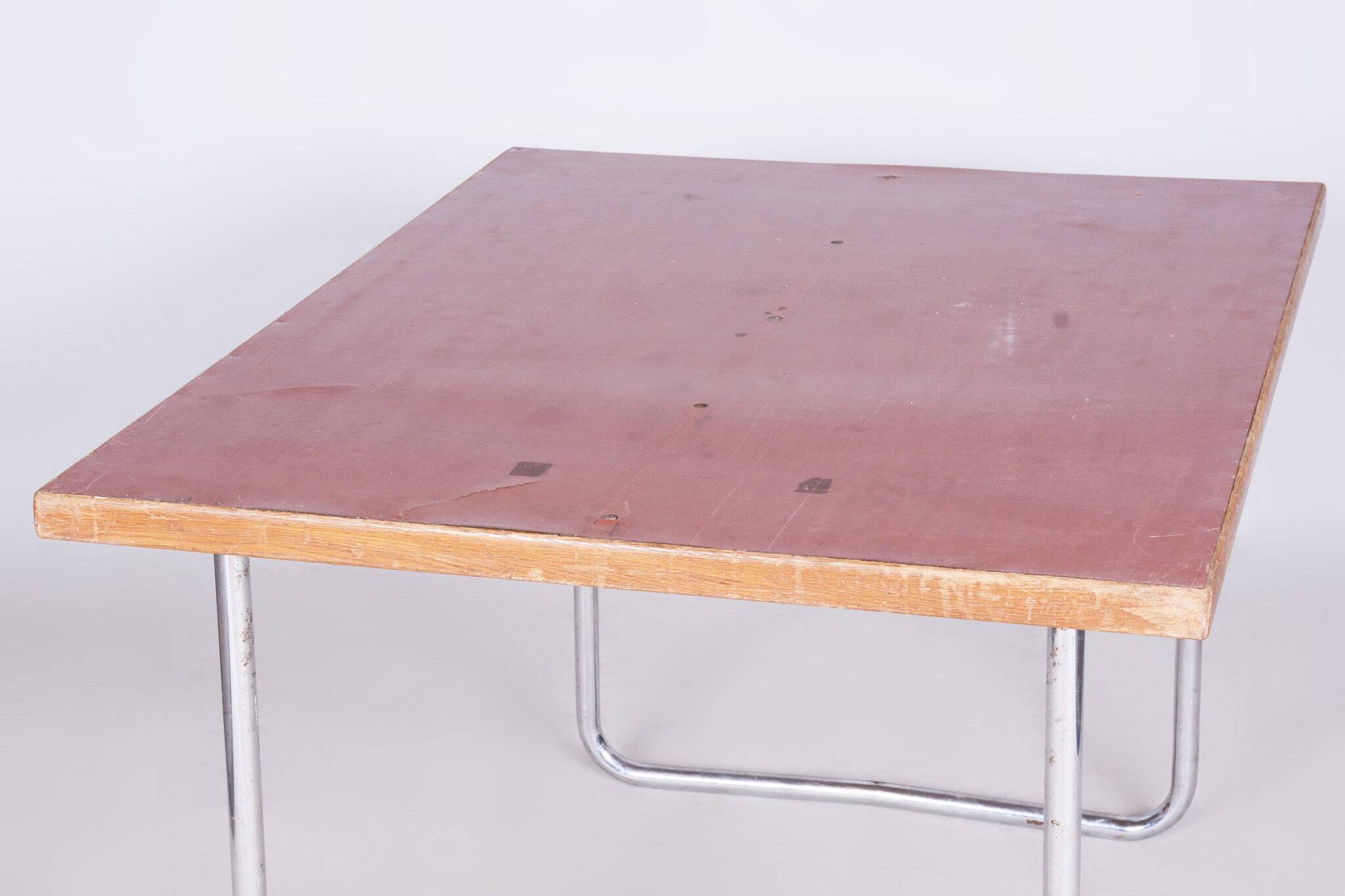 Original Bauhaus Dining Table, by Mücke - Melder, Well Preserved, Czech, 1930s