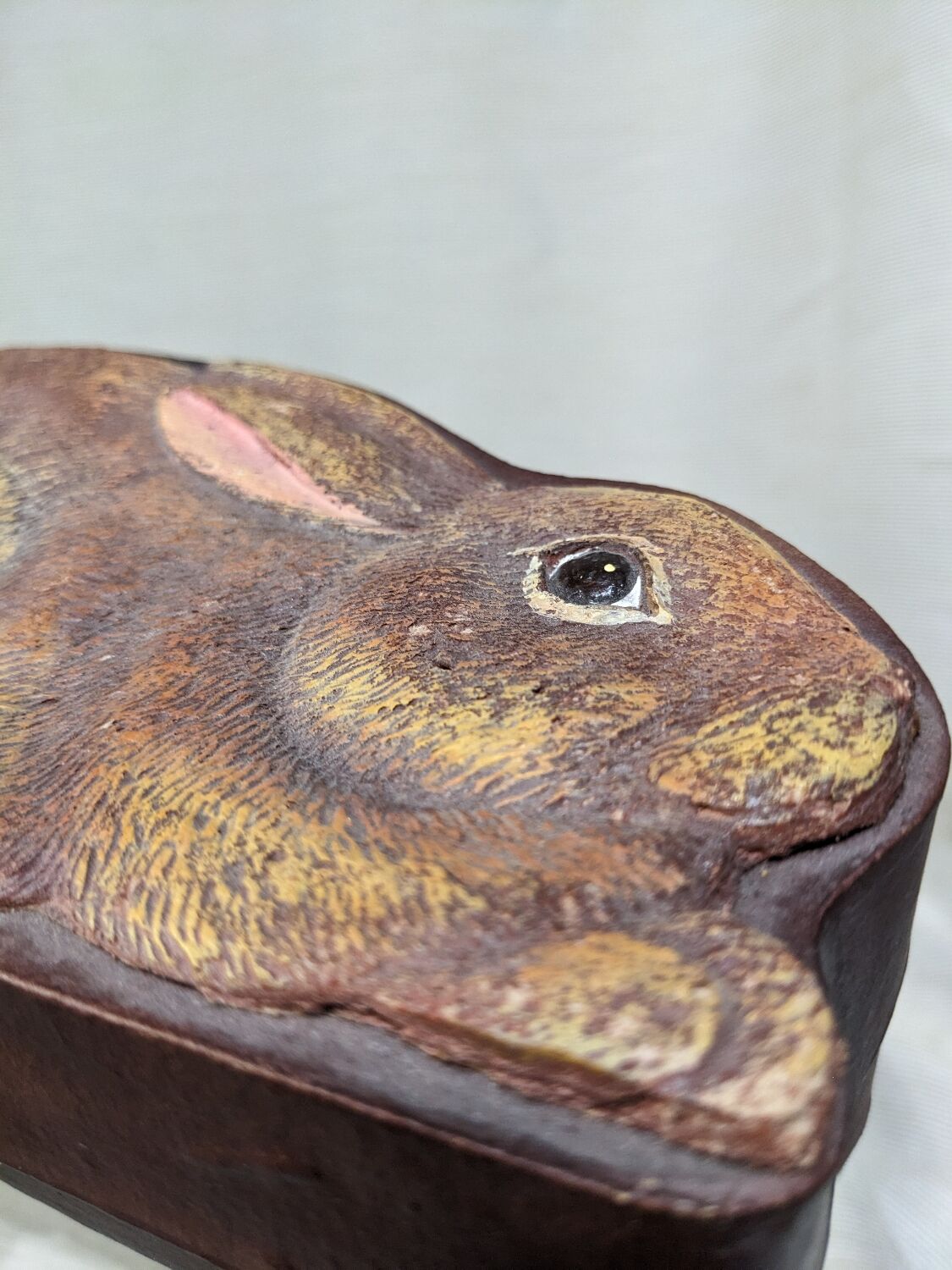 Painted cardboard rabbit box