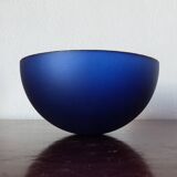 Cobalt blue glass salad bowl