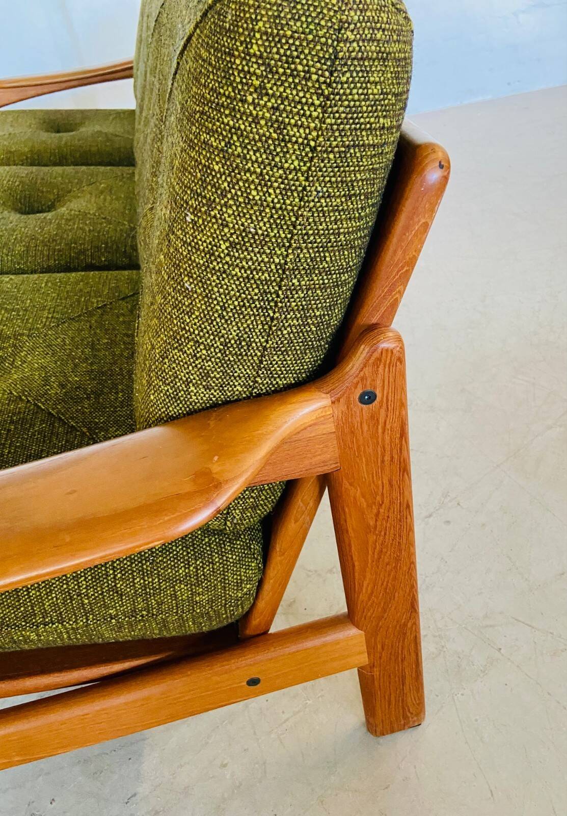 Canapé 3 personnes vintage rétro danois du milieu du siècle par Arne Wahl Iversen 1970