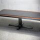 Table basse, céramique et plaques acier, circa 1960.