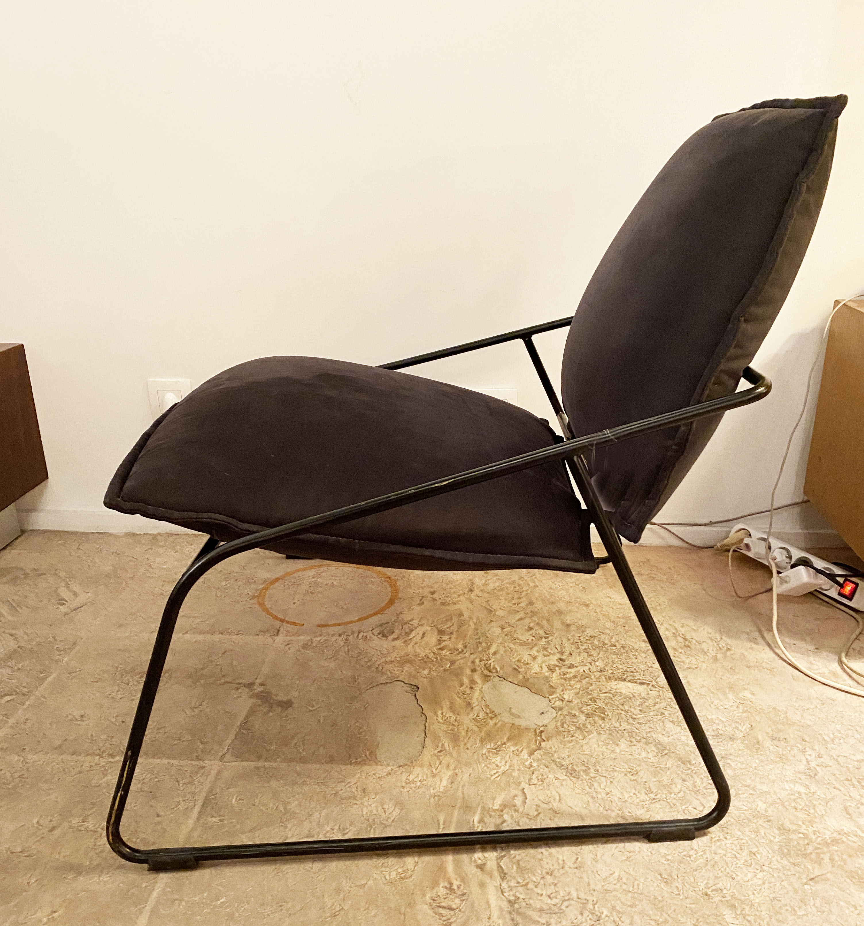 Fauteuil tubulaire noir