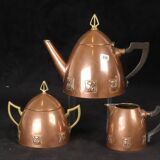 WMF Secession viennoise Jugenstil Set of 3 brassware (red copper) Art Nouveau