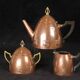 WMF Secession viennoise Jugenstil Set of 3 brassware (red copper) Art Nouveau