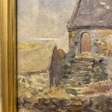 Old painting, landscape of Brittany, signed and dated 1931