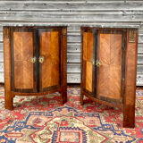 Pair of notches in marquetry style Louis XVI XIX century