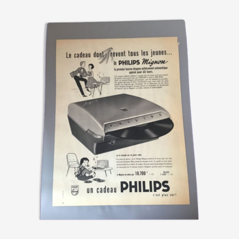 Publicité vintage à encadrer philips