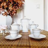 Coffee Service 12 Complete Services in Limonge France Model Versailles Porcelain