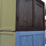 Armoire ancienne buffet jaune vintage parisien