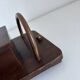 Vintage 1960 cigarette holder wooden metal copper - 31 x 15 cm