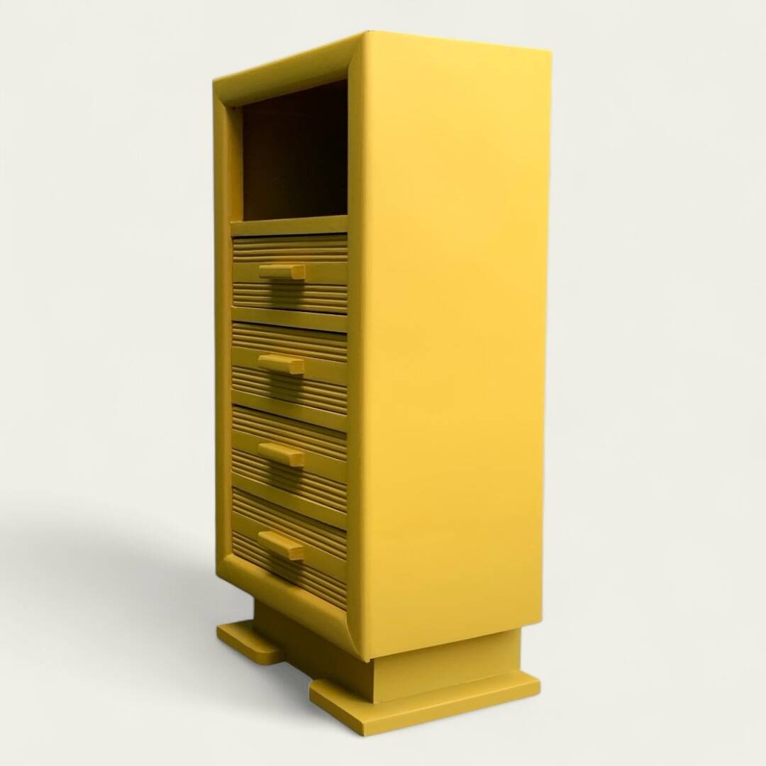 Art Deco ochre yellow chiffonier