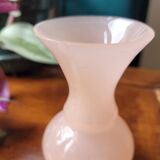 Small opaline pink soliflore vase