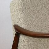 Vintage armchair GFM 300-202 design J.Kedziorek Loft 70s vintage beige boucle lamb - 2 pieces available
