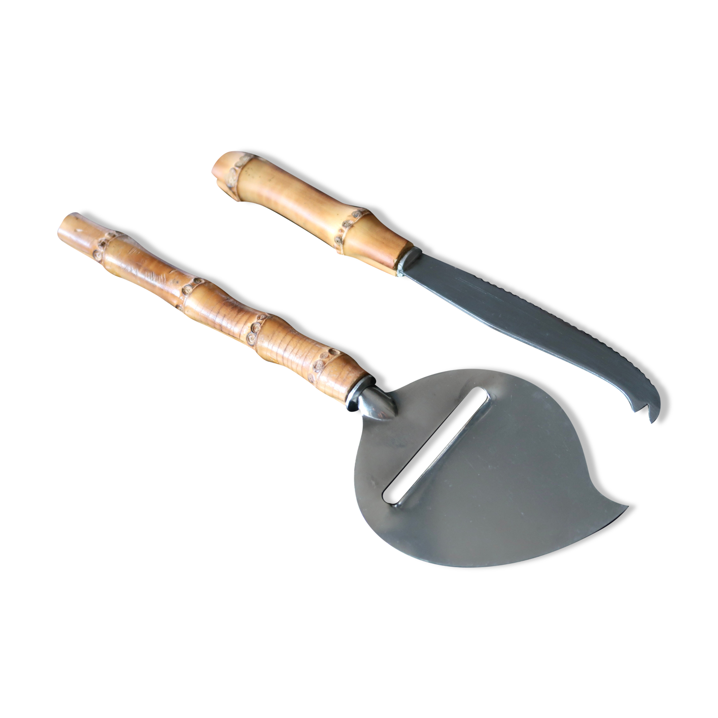 Plough and cheese knife with bamboo handle, 50s