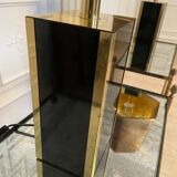 Pair of black and gold lacquered lamps, 1980s