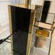 Pair of black and gold lacquered lamps, 1980s