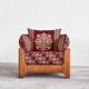 Sculptural lounge chair in solid oak from the 1940s.