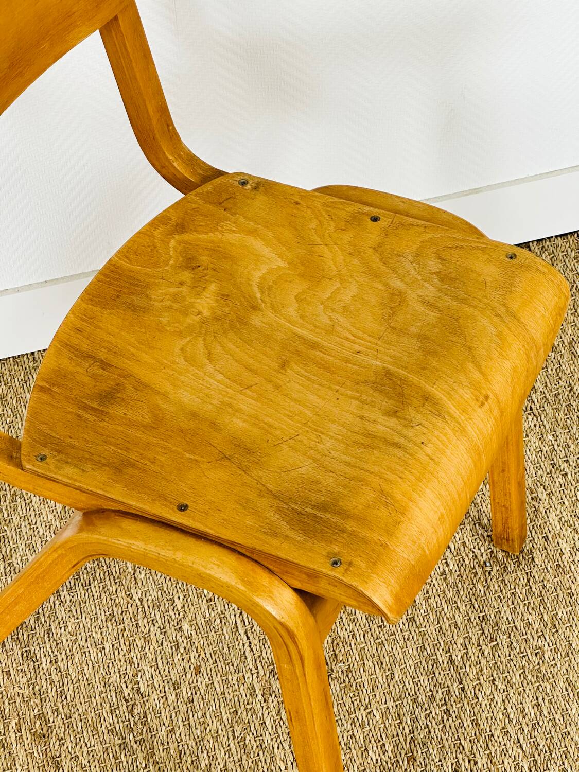 2 school chairs from the 1960s