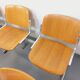 Suite of 4 vintage Giancarlo Piretti benches for Castelli in wood and aluminum