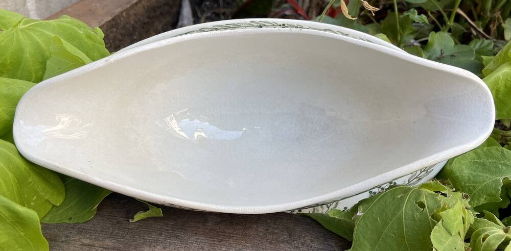 Sauceboat in earthenware k&g luneville pepper model tableware