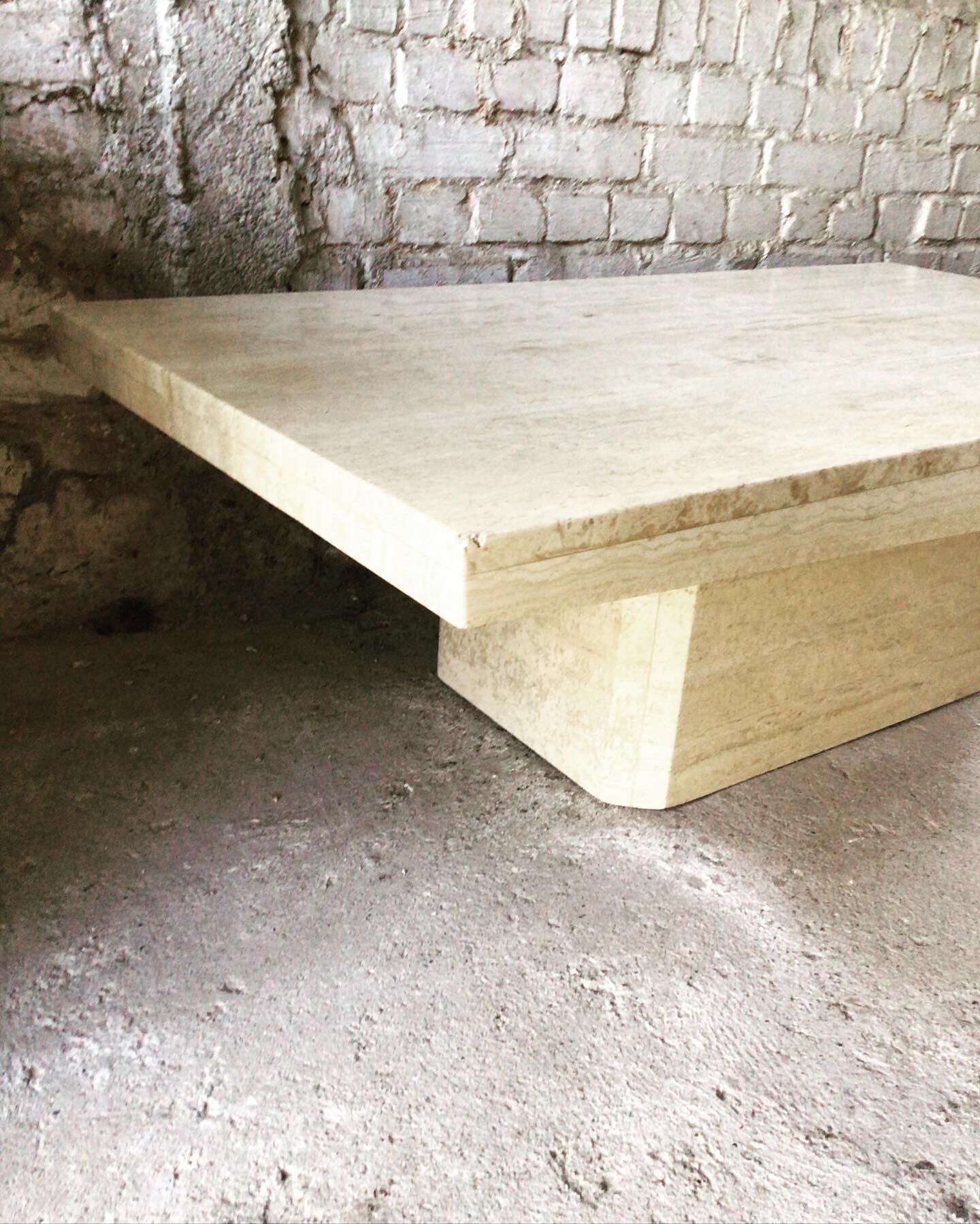 Italian travertine coffee table