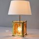 Amber Murano Glass and Brass Italian Modern Mazzega Table Lamp Zuccheri Style