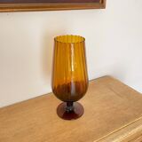 Large amber vase from the 1960s.