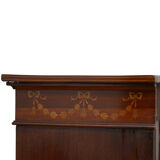 Edwardian Mahogany and Inlaid Open bookcase