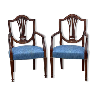 Pair of English style armchairs