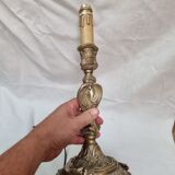 Pied de lampe en bronze Louis XVI
