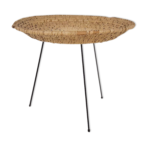 table d'appoint en rotin