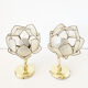 Pair of mother-of-pearl flower sconces