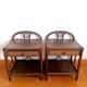 Pair of vintage 1960s rattan bedside tables