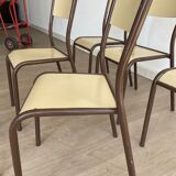 Lot de 6 chaises industrielles 1980