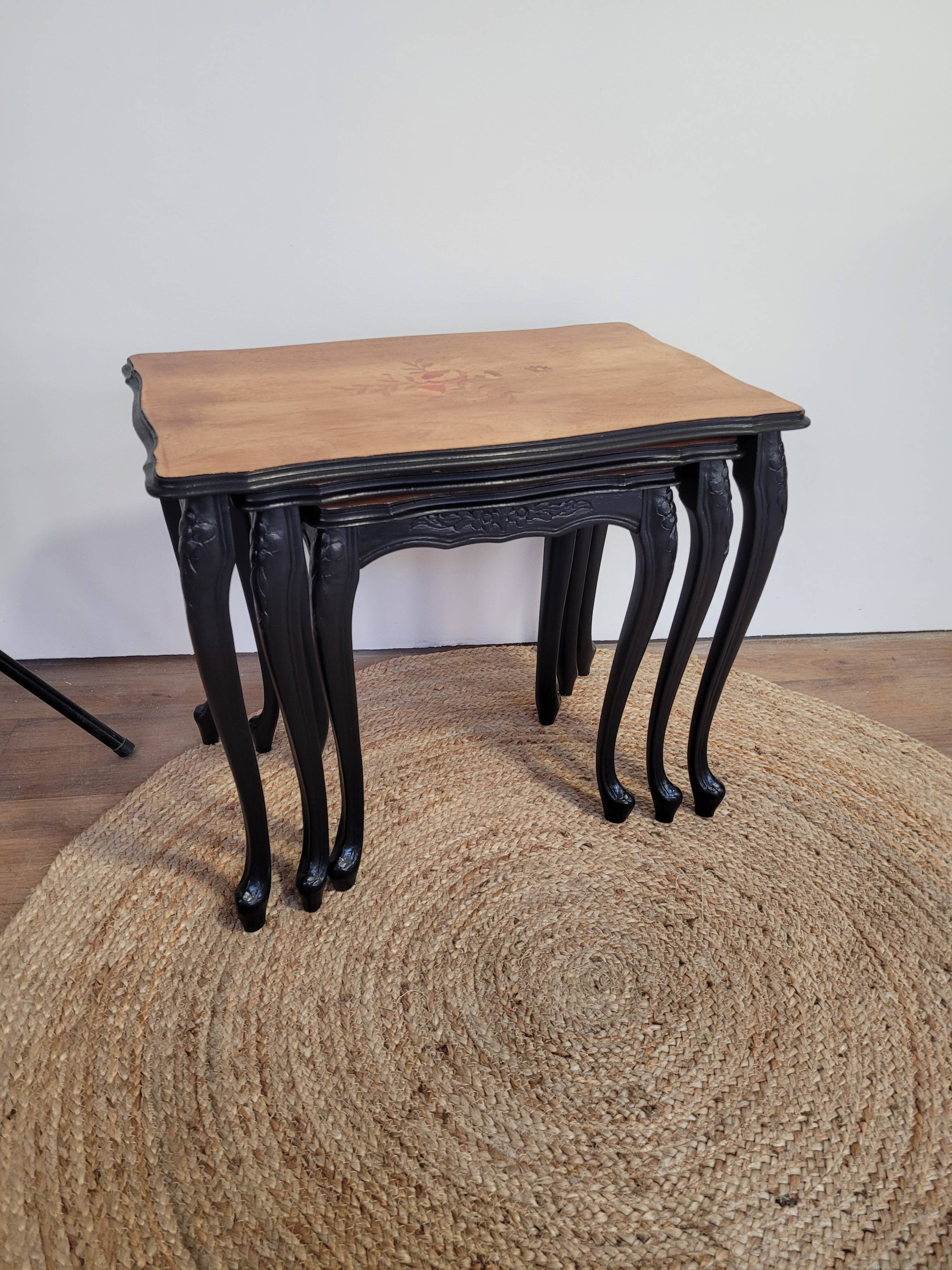 Nested tables with marquetry