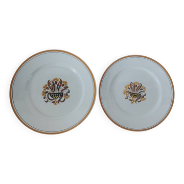 Duo assiettes à service Creil et Montereau