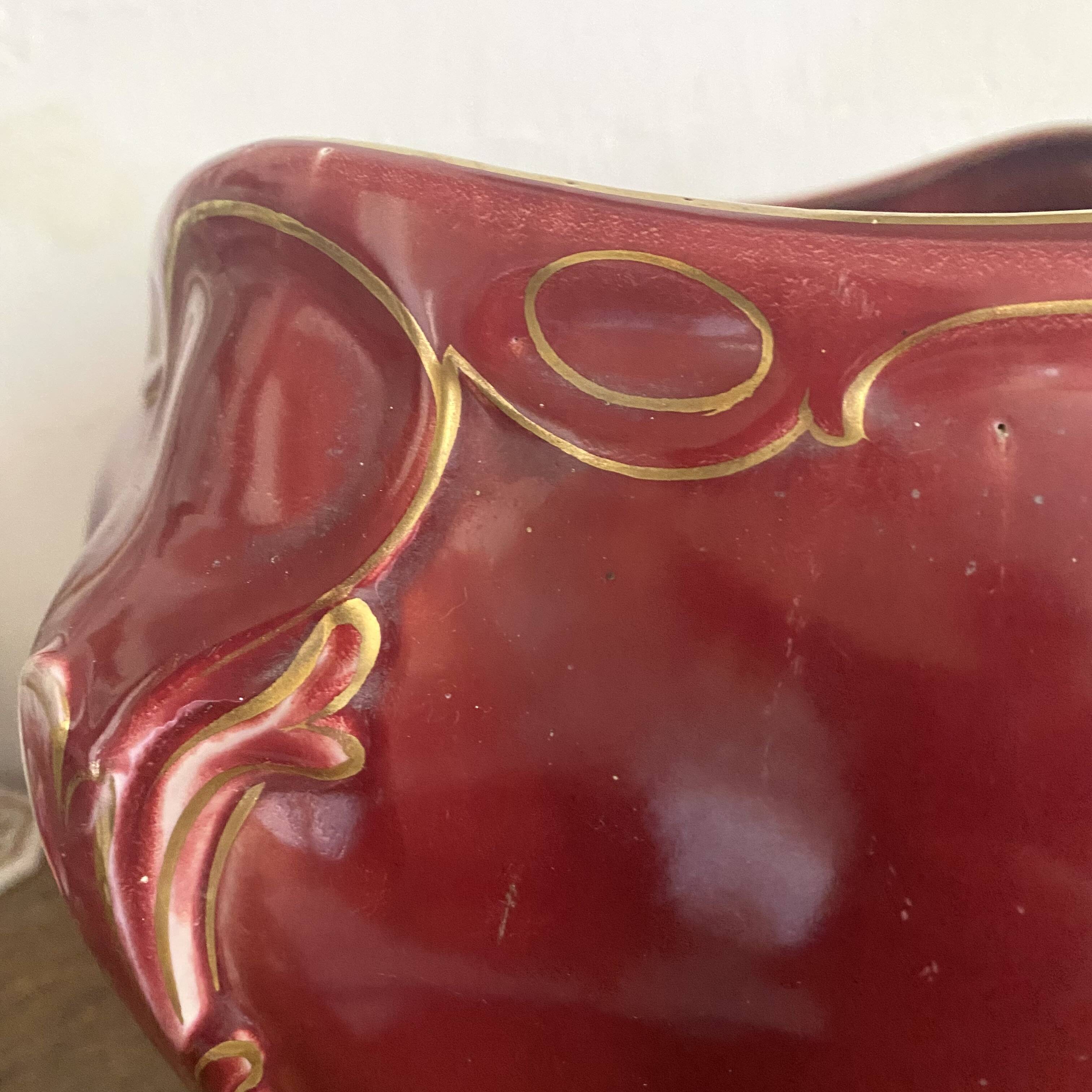Large Art Nouveau cache pot