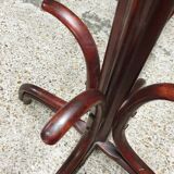 Art Nouveau curved wood coat rack