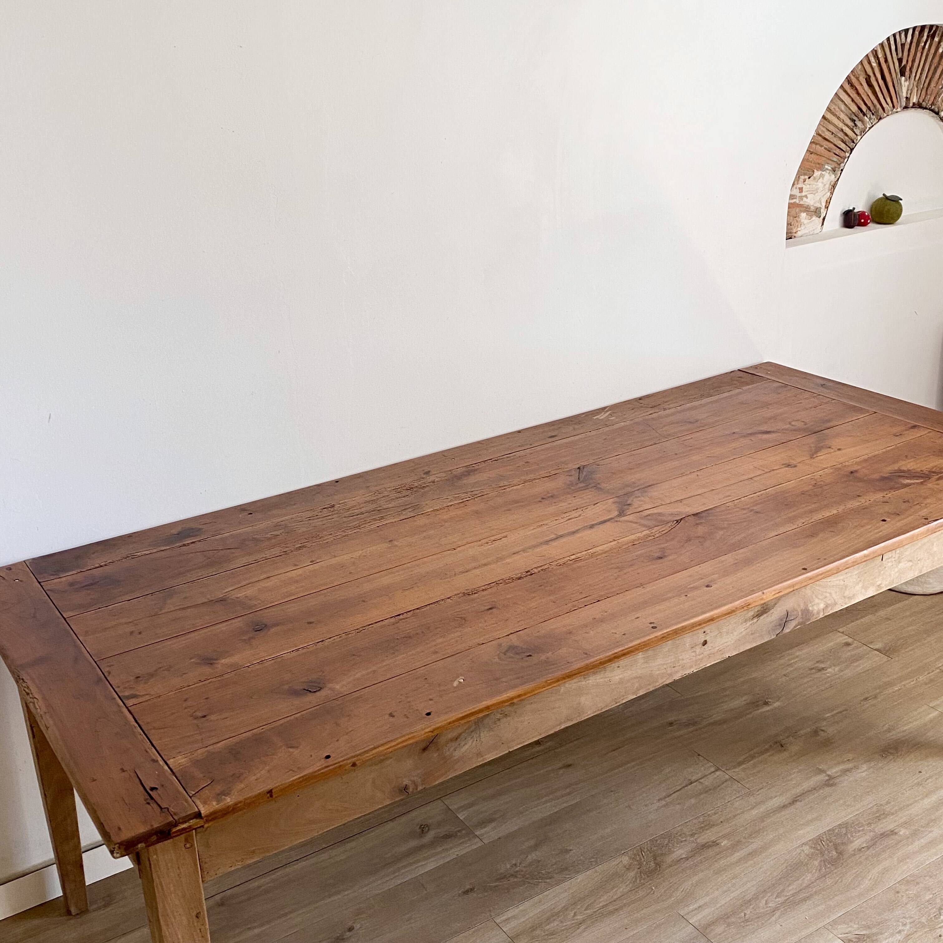 Solid chestnut farmhouse table 200x90cm