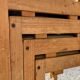 Set of 4 chairs in pine and beige skai / Horgen - Glarus