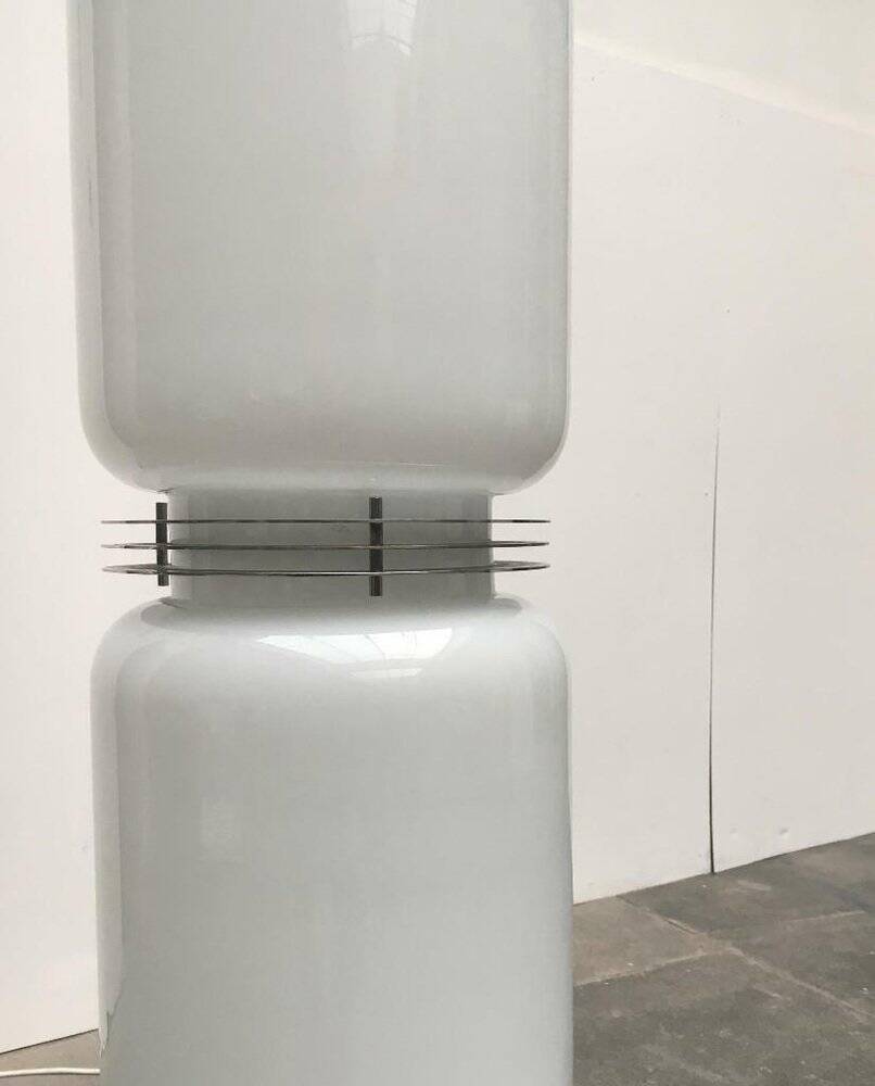 Mid-century Italian space age glass floor lamp from the 1960s.