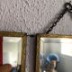 Vintage brass bevelled triptych mirror 1900 - 21 x 49 cm