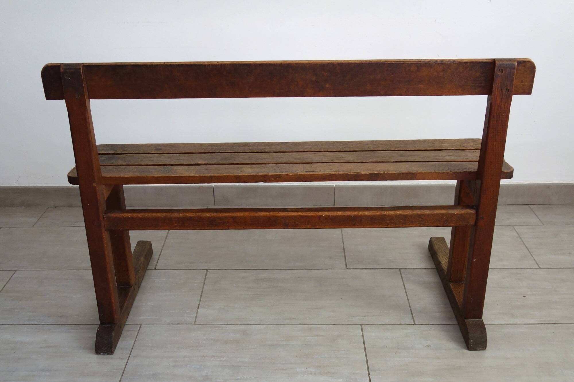 Rustic School Bench, 1950s