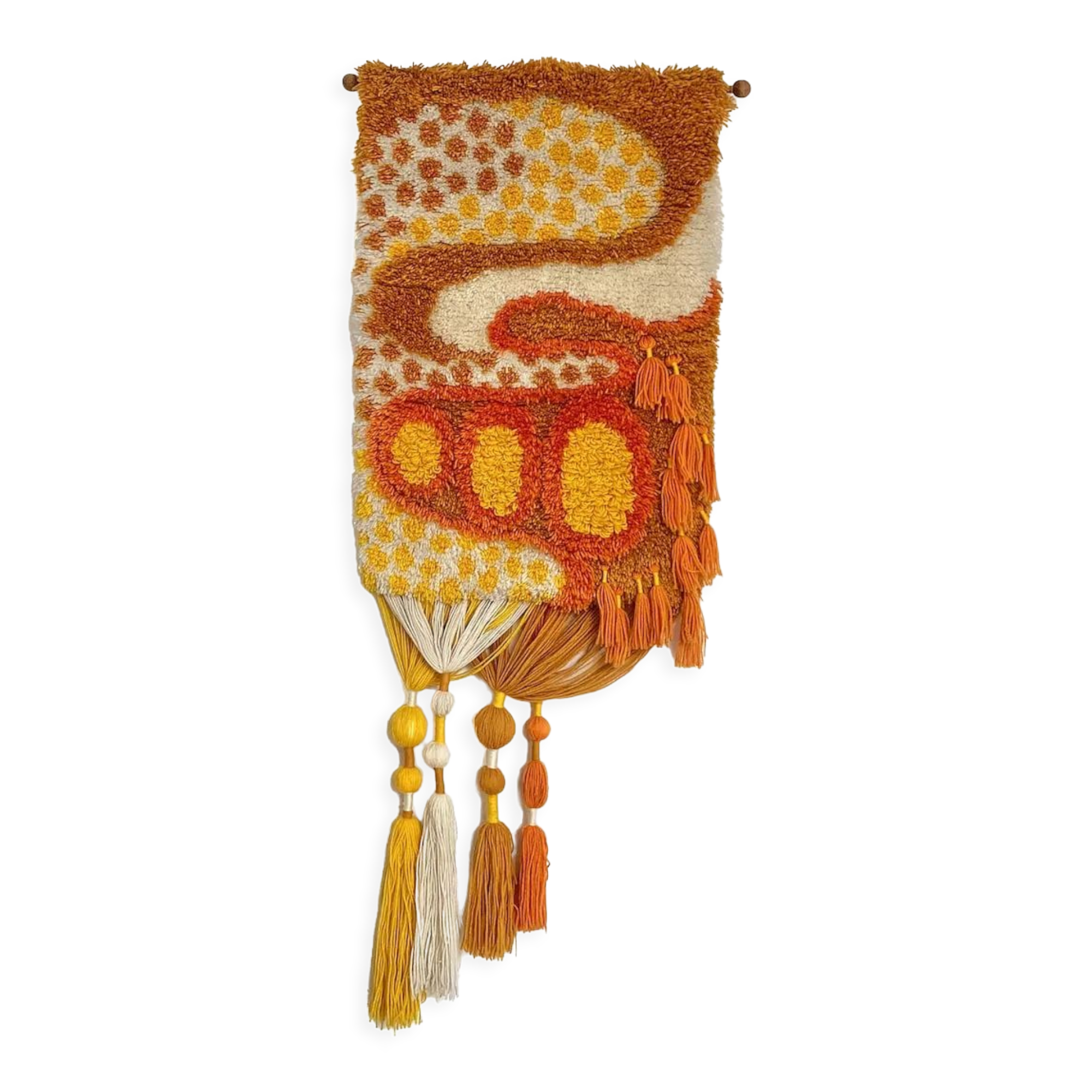 Vintage Smyrna wall hanging rug