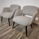 Mid-century restored pair of armchairs