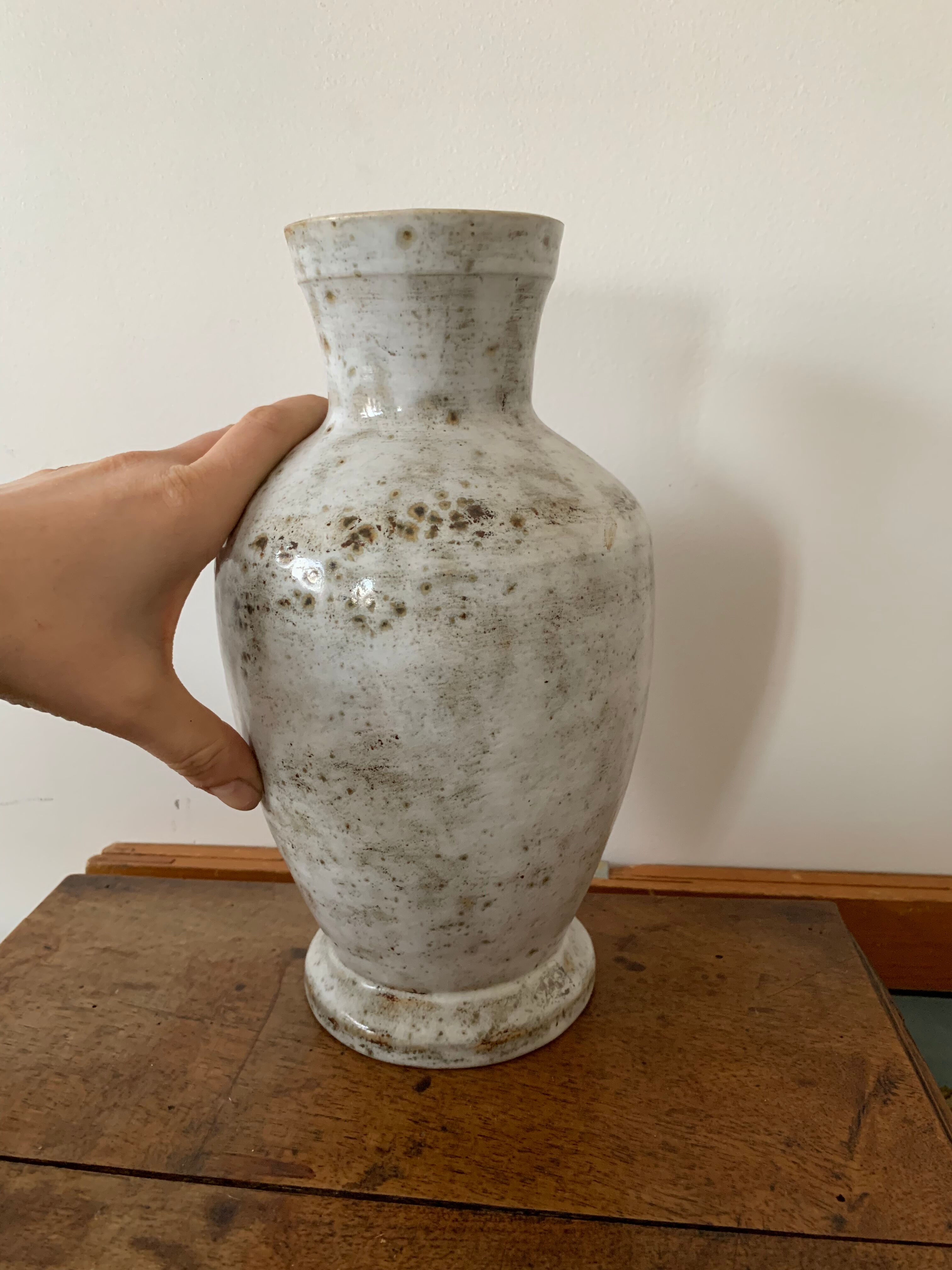 Old glazed stoneware vase